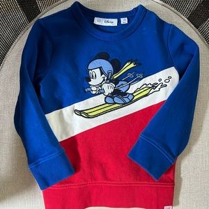 Kids Gap x Disney Ski Mickey vintage inspired sweatshirt size 5 years